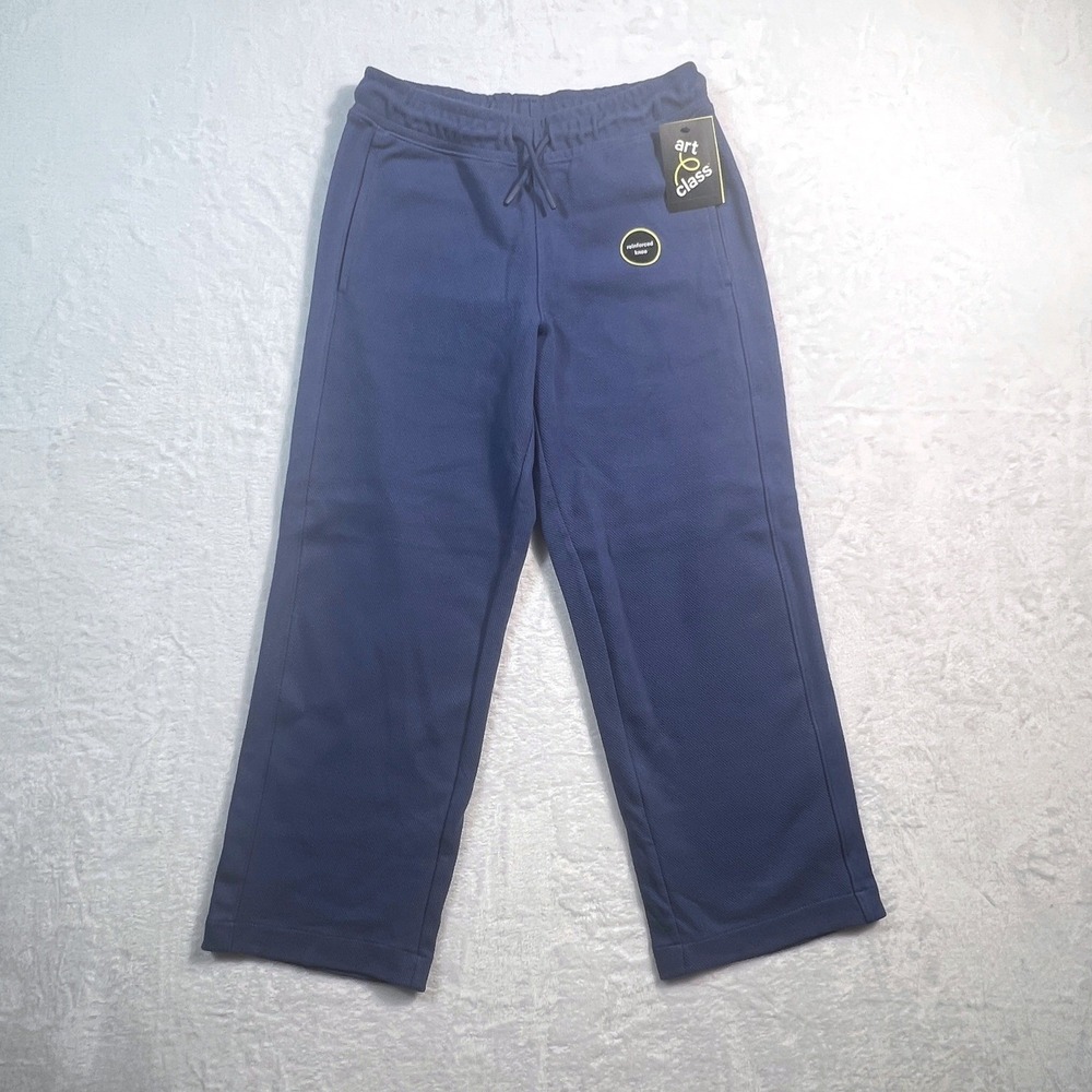 NWT Art Class Boys Navy Straight Leg Knit Sweatpants Reinforced Knee L 10/12